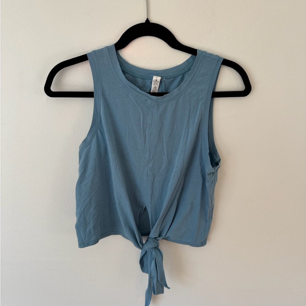 lululemon athletica Blue Tie-Front Tank Top